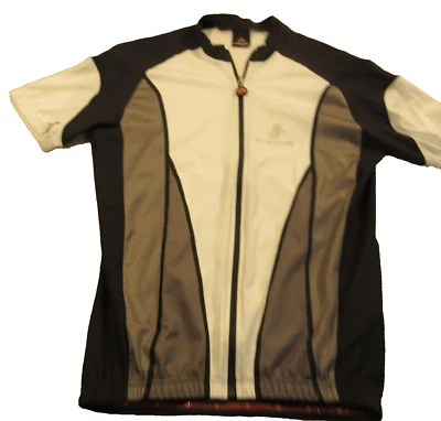 Maillot de ciclismo pequeño hincapie negro/blanco/plateado desgastado cremallera completa Foto 1 de 4