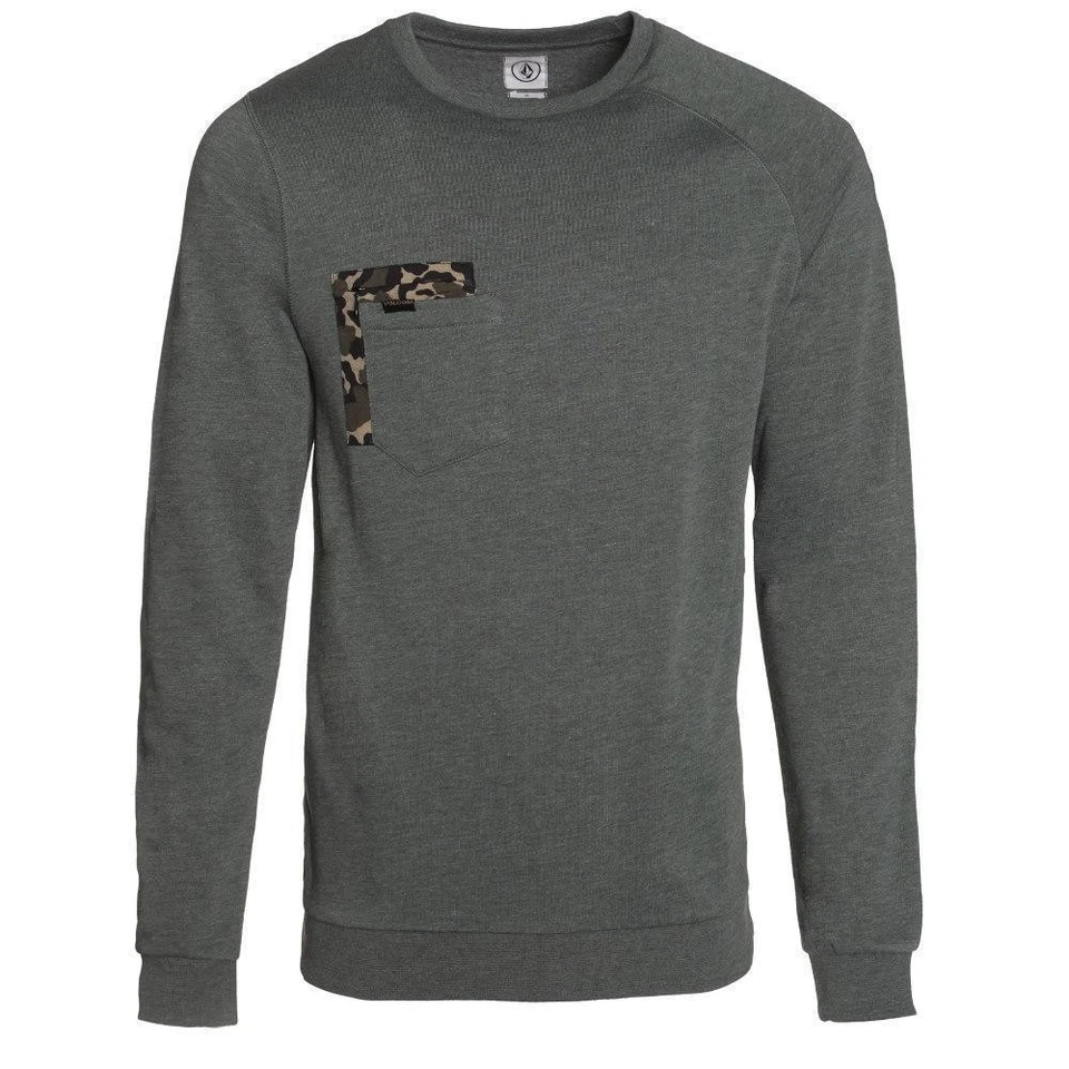 Volcom Sprocket Pocket Crew Sweatpulli Baumwollmischung - jungle green - Bild 1 von 3