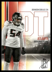 Brandon Dorlus 2024 Topps Signature Class Red & Yellow #66 RC Atlanta Falcons - Picture 1 of 2