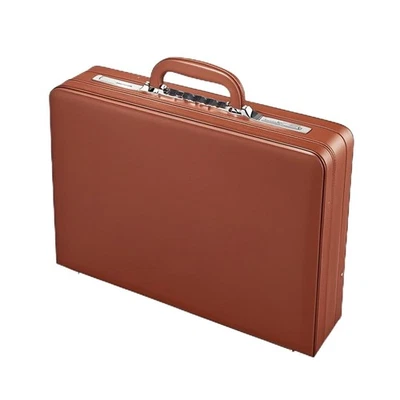 Large Business Briefcase for Men - Hard Case PU Leather Attache with Lock ᦁ - Image 1 of 4