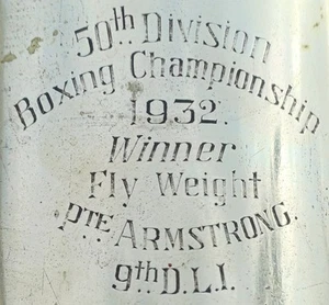 9th Durham Light Infantry Army Trophy Boxing Armstrong 1Pt Mug Regis Plate 1932 - Picture 1 of 7