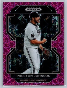 Preston Johnson 2022 Panini Prizm Draft Picks Neon Pink Velocity #PDP197 - Picture 1 of 2