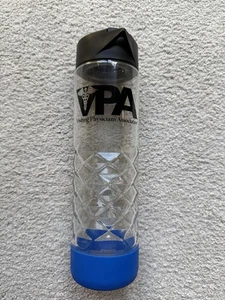 VPA Visiting Physicians Association Large Glass Tumbler with Lid Jar Bottle 9.5” - Picture 1 of 7
