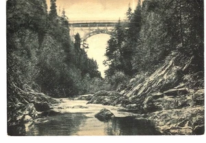 Woodstock  VT Quechee Gulf Bridge 1951 - Picture 1 of 2