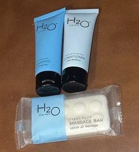 H2O THERAPY LOT OF 3 NOURISHING SHAMPOO/COND/SOAP WHITE TEA & LEMONGRASS Travel - Picture 1 of 2