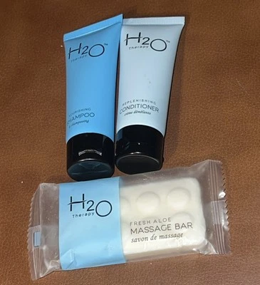 H2O THERAPY LOT OF 3 NOURISHING SHAMPOO/COND/SOAP WHITE TEA & LEMONGRASS Travel - Image 1 of 2