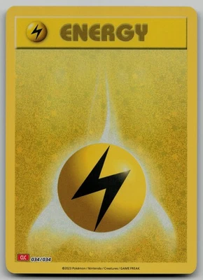 Basic Lightning Energy Classic Collection Trading Card Game Classic 034/034 NM - Image 1 of 2