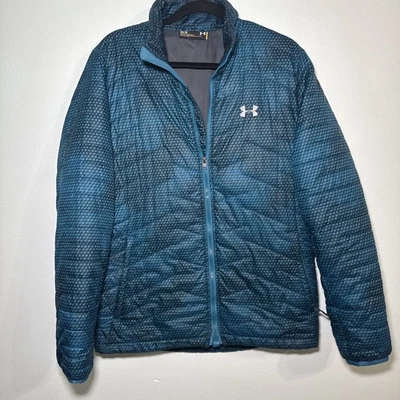 Under Armour пуховик куртка мужская Med синий черный легкий ColdGear выстеганная - Изображение 1 из 4