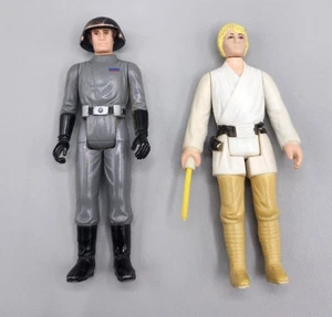 1977 Star Wars Farmboy Skywalker & Death Squad Star Commander Figures Hong Kong - Foto 1 di 24