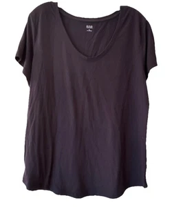 Women’s A.N.A. SZ XL Black Short Sleeve T-Shirt Top Scoop Neck - Picture 1 of 7