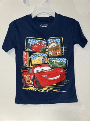 Disney Boys Cars Lightning McQueen Graphic Shirt Short Sleeve navy Size 6 - Image 1 of 4