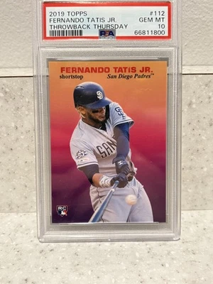 2019 Topps Throwback Thursday #112 Fernando Tatis Jr. PSA 10 - Image 1 of 2