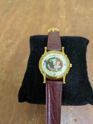 Reloj colegial para mujer Florida State Seminoles con mascota flotante Sun Time Foto 1 de 4