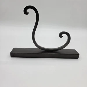 Interlude Home Black Metal Abstract Swirl Sculpture – Modern Decorative... - Picture 1 of 5
