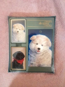 Vintage New Congress U.S. Playing Card PUPPIES Bridge Set 2 Decks Score Pad - Picture 1 of 3