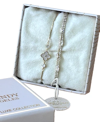 Armcandy Los Angeles Luxe Collection  2 adjutable Bracelet Brass CZ Gold?silver - Image 1 of 4