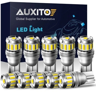 AUXITO T10 LED License Plate Light 168 194 W5W Bulbs Super Bright 6000K White A+ - Image 1 of 4