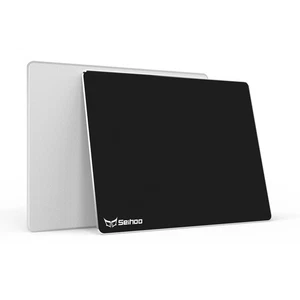 Tappetino Mouse Pad Alluminio Metallo Nero, 9,45x7,87 Pollici Rigido Doppio Lato Tappetino Liscio - Foto 1 di 7