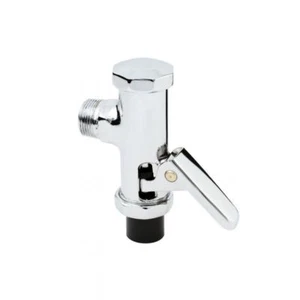 Chrome Automatic Flush Valve 3/4" WC Manual Delay Urinal Pan Shut Off Button - Picture 1 of 2