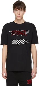 M C Q MEN Racer print MEN T-shirt bLACK   XXSmall - Picture 1 of 7