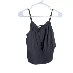 Jens Pirate Booty Blouse Women's Large Gray Tank Top Cropped Sleeveless - Picture 1 of 11