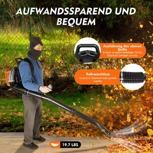 Soplador de hojas a gas mochila 63CC de 2 tiempos soplador de césped comercial - Imagen 1 de 12