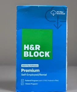 H&R Block Tax Software Premium 2024 - 1 State Included (key Card only) - Picture 1 of 1