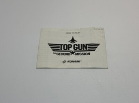 NES Top Gun the Second Mission- Instruction Manual Only- 1987 Original