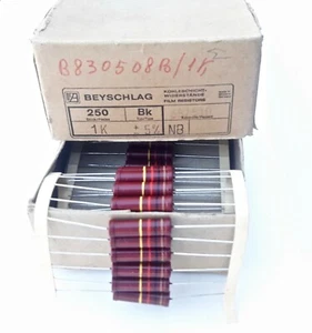 4 Stück Beyschlag 1K 3W 933 Größe Carbon Film Widerstand 5% - Bild 1 von 1