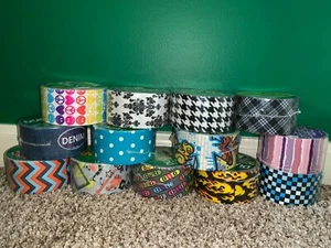 UPDATED QTY Printed & Pattern NEW Duck Brand Duct Tape Rolls RETIRED, EXCLUSIVE - Picture 1 of 2