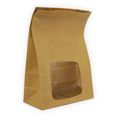 N10 Paper & PLA Biodegradable Biodegradable Bakery Sandwich Bags 10x6  - UK Made • 9.95£