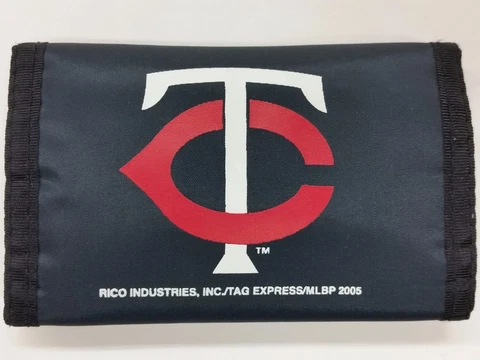 MLB Minnesota Twins Nylon Tri-Fold Wallet, NEW Cover