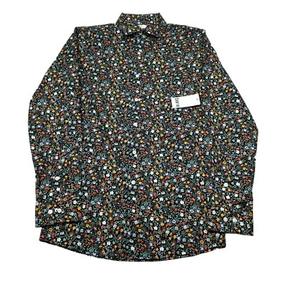 Bar III Floral Print Shirt Mens Small 14-14.5 Slim Fit Stretch Long Sleeve NEW - Image 1 of 4
