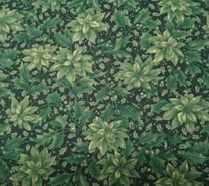33" Treasured Traditions Quilting Treasures Tonal Green Poinsettia - Picture 1 of 2