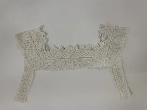 Vintage 1900s Crocheted BODICE YOKE CAMISOLE Or CORSET Cover 12” Wide - Picture 1 of 3