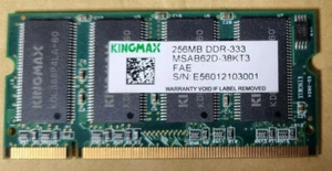 Kingmax MSAB62D-38KT3 256MB DDR-333 SO-DIMM Memory RAM - Picture 1 of 1