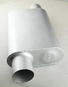 Street Racing Performance 3" Offset / Offset Turbo Exhaust Muffler Silencer Oval - Picture 1 of 5