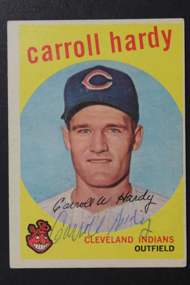 Carroll Hardy (d.2020 ) Cleveland Indians Signed 1959 Topps #168 Autograph Card - Image 1 of 3