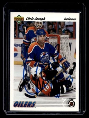 1991 Upper Deck #436a Auto Chris Joseph Trading Card-Dan Fox Collections - Image 1 of 2
