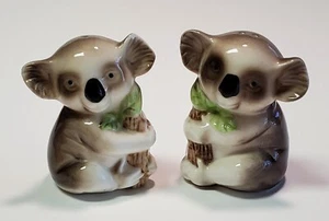 Koala Bear Salt and Pepper Shakers Vintage Hand-painted 3" Unused - Picture 1 of 10