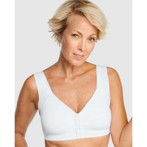 Naturana Wellness Padded Wirefree Front Close Bra-White - Picture 1 of 8