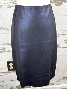 ETCETERA Suede Pencil Skirt Electric Blue Sz 4 NWOT - Picture 1 of 6