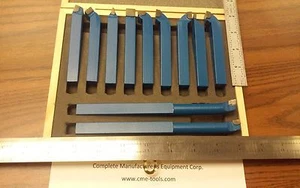 1/2" shank 11pcs/set carbide tipped turning tool set #1004B-SET11-new - Picture 1 of 2