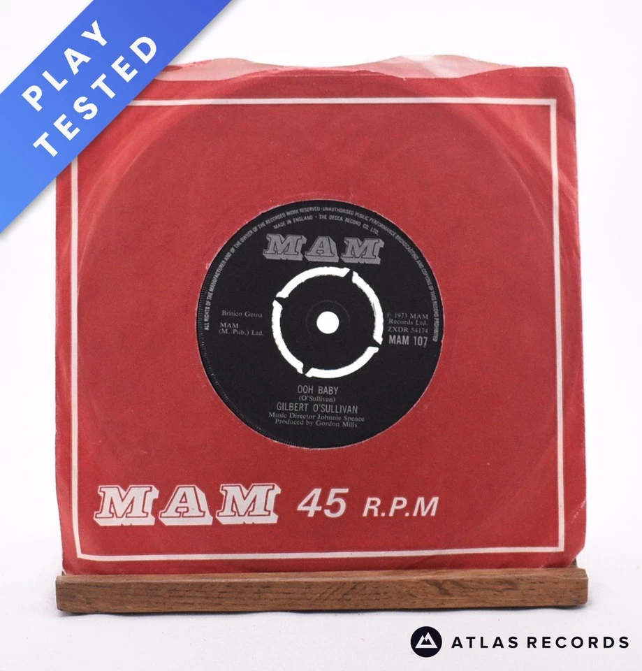 Gilbert O'Sullivan - Ooh Baby - 7" Vinyl Record - VG+/VG+ - Image 1 of 4