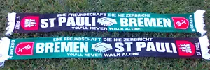 Bremen St Pauli Schal "EINE FREUNDSCHAFT DIE NIE.." Weser Fan Block + NEU + - Bild 1 von 1
