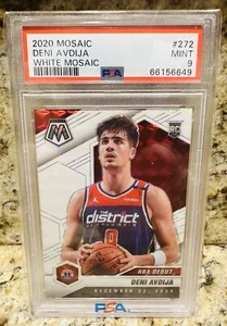 Deni Avdija 2020-21 Mosaic White Prizm Rookie /25 PSA 9 Wizards Debut RC - Bild 1 von 7