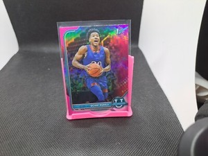 Ochai Agbaji Rookie Card 2022 Topps Bowman University Pink Refractor 1st