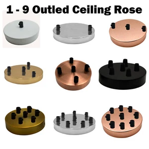 Single & Multi Point Drop Outlet Deckenrosette | Geeignet für Stoffflexkabel - Bild 1 von 90