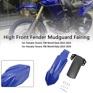 High Front Fender Mudguard Fairing For Yamaha Tenere 700 2019-2024 Blue UK - Picture 1 of 17
