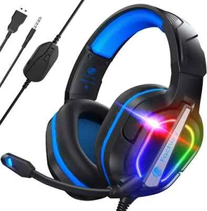 Auriculares para juegos FC200 para PS4, PS5, PC, Xbox, auriculares con cancelación de ruido con micrófono - Imagen 1 de 7